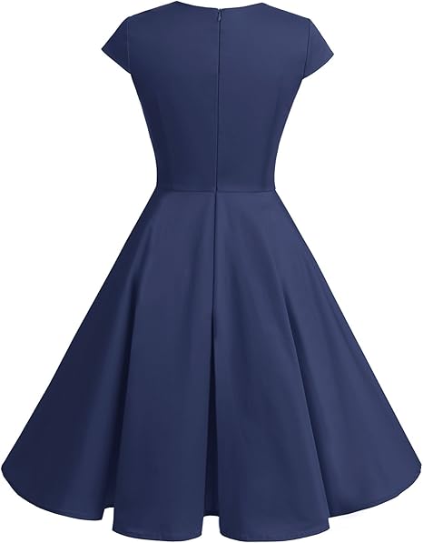 Midi Dress with Cross Front Neckline and Short Sleeves