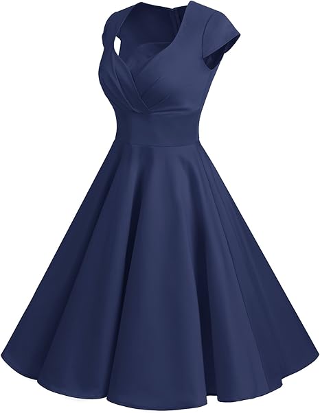 Midi Dress with Cross Front Neckline and Short Sleeves